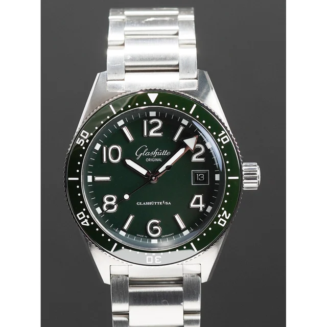 Glashutte Original Glashütte Original 1-39-11-13-83-70 SeaQ Reed Green Dial On Bracelet 21