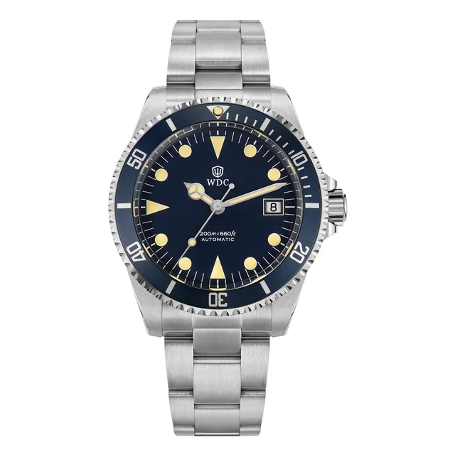 Cronos Watch Store Cronos Watch Store WD5513P/蓝面蓝圈奔驰针15分度/浅黄刻度/PT5000机芯三点位日期/双卜镜/三株钢带配五孔扣