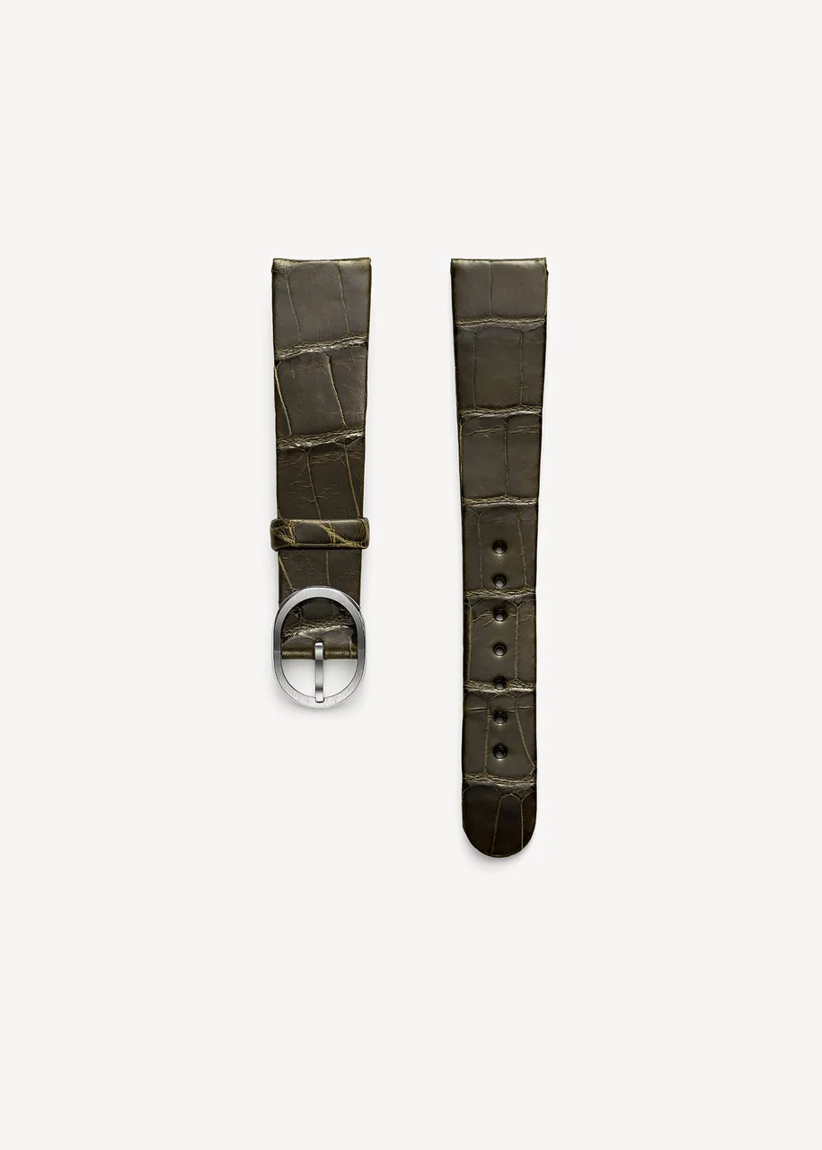 Serica Watches Bracelet 'Parade' – Alligator Olive STRAP-1174-CROC-OLIVE kol saati