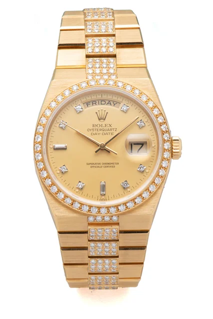Rolex ROLEX, REF. 19148, DAY-DATE OYSTERQUARTZ, YELLOW GOLD kol saati