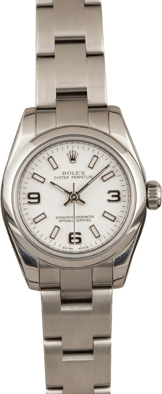 Rolex Oyster Perpetual 176200 White Dial 176200WASO 26 mm kol saati