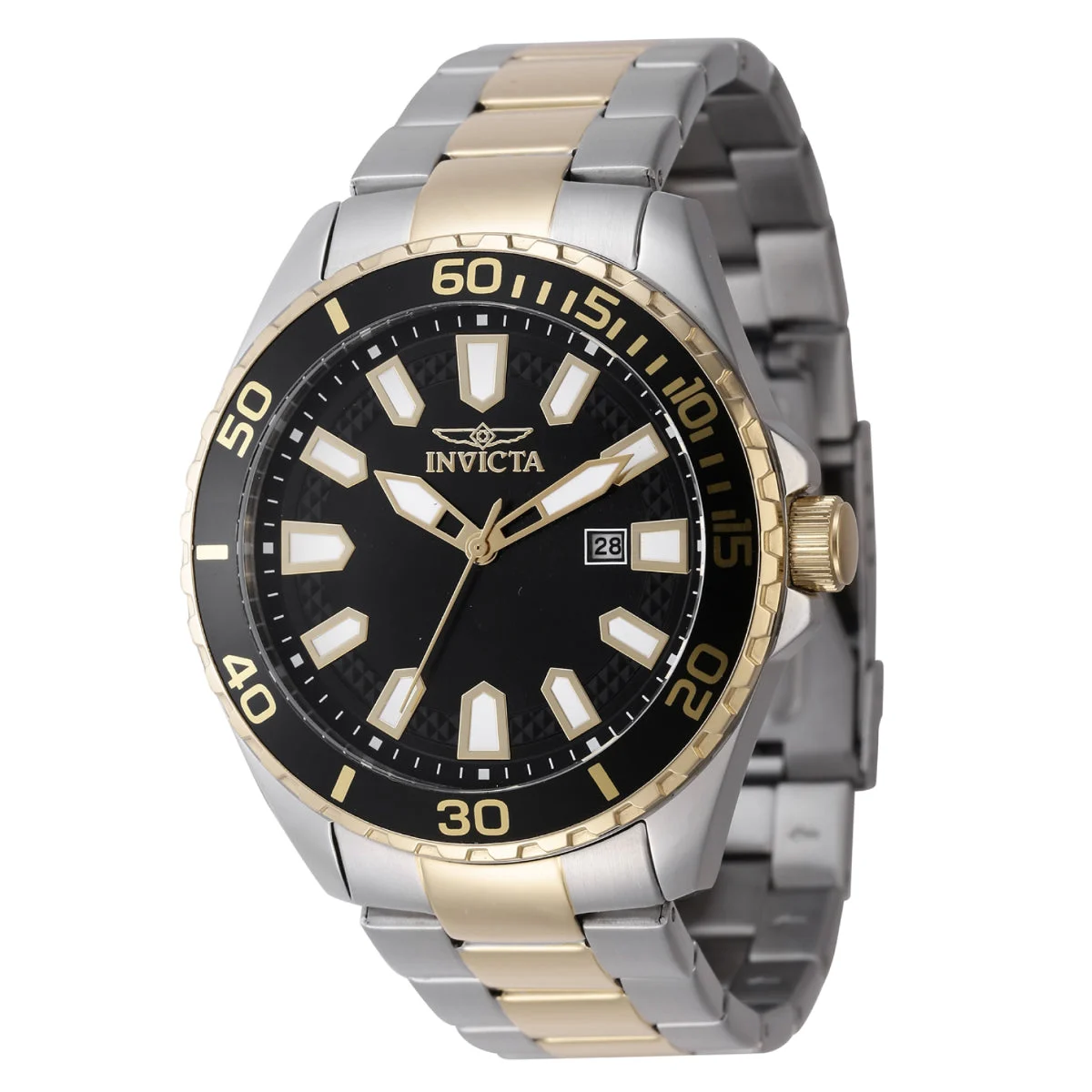 Invicta Pro Diver Tessellon Watch - 46mm. Gold, Steel (47342) 46 mm kol saati