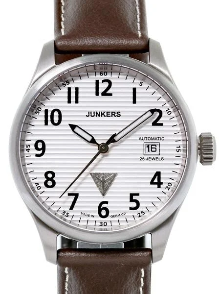 Junkers Swiss ETA 2824-2 Automatic Watch with Sapphire Crystal #6256-1 kol saati
