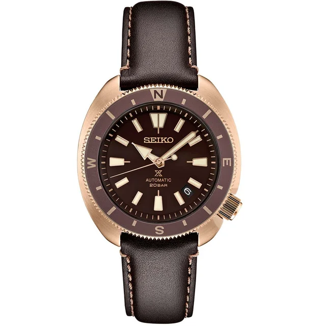 Seiko Prospex Automatic Dive Watch with Brown Dial and Rose Goldtone Case #SRPG18 kol saat
