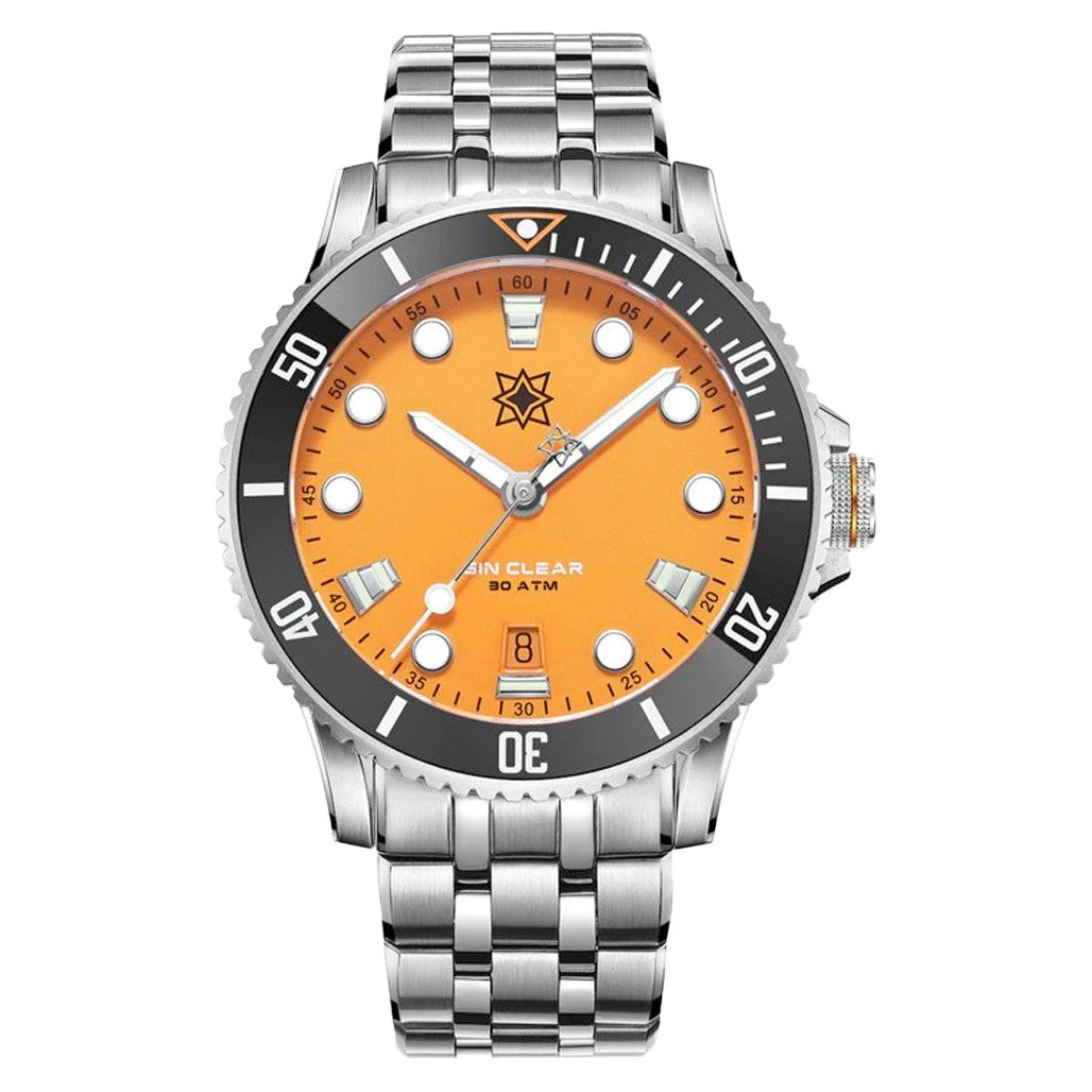 Second Hour Gin Clear Mk2 Watch with Ocean Sunset Dial #SEC-HOU-03 kol saati