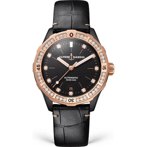 Ulysse Nardin Diver 39mm 8165-182B/BLACK 39 mm kol saati