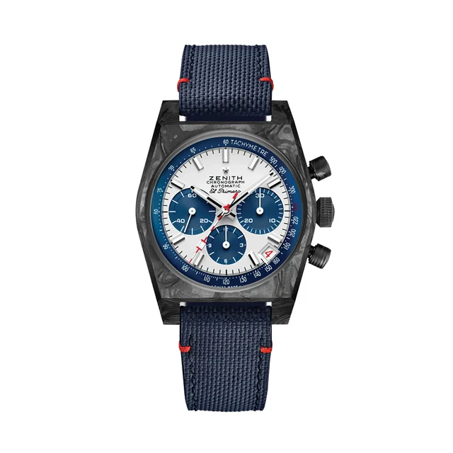 Zenith Chronomaster Revival Liberty II Limited Edition Black Carbon 37mm - White on Rubber