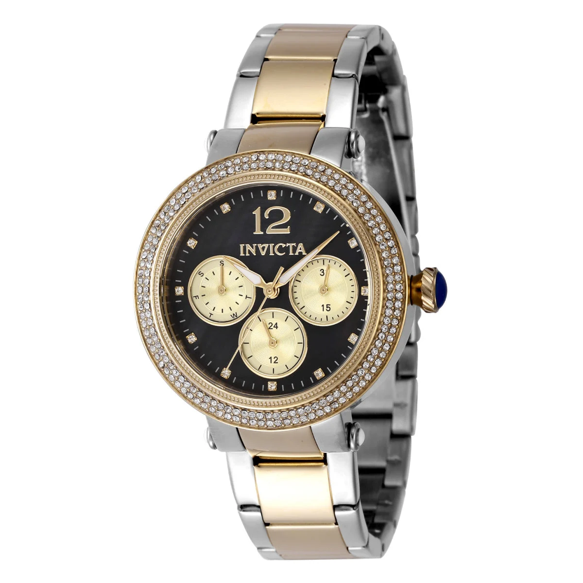 Invicta Open Box Bolt Glintara Watch w/ Mother of Pearl Dial - 37mm. Gold, Steel (AIC-48115) 37 mm kol saati