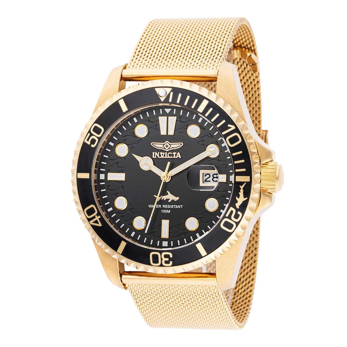 Invicta Pro Diver Watch - 43mm. Gold (47178) 43 mm kol saati