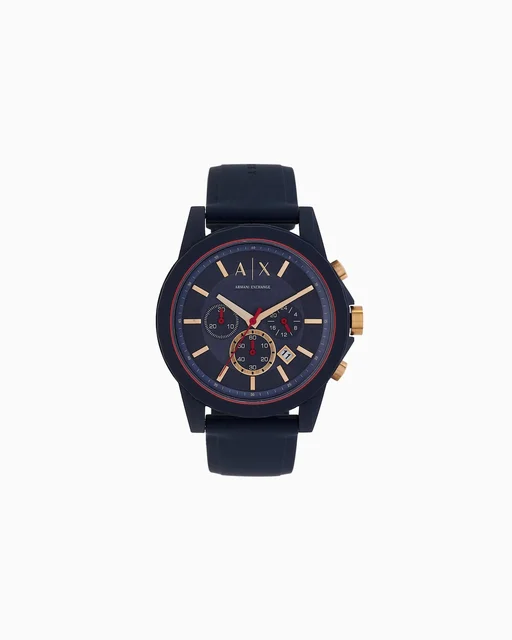 Armani Exchange Chronograph movement watch with blue strap AX1335 kol saati