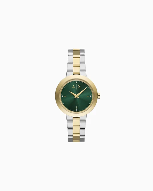 Armani Exchange Two-Hand Two-Tone Stainless Steel Watch AX5176 kol saati