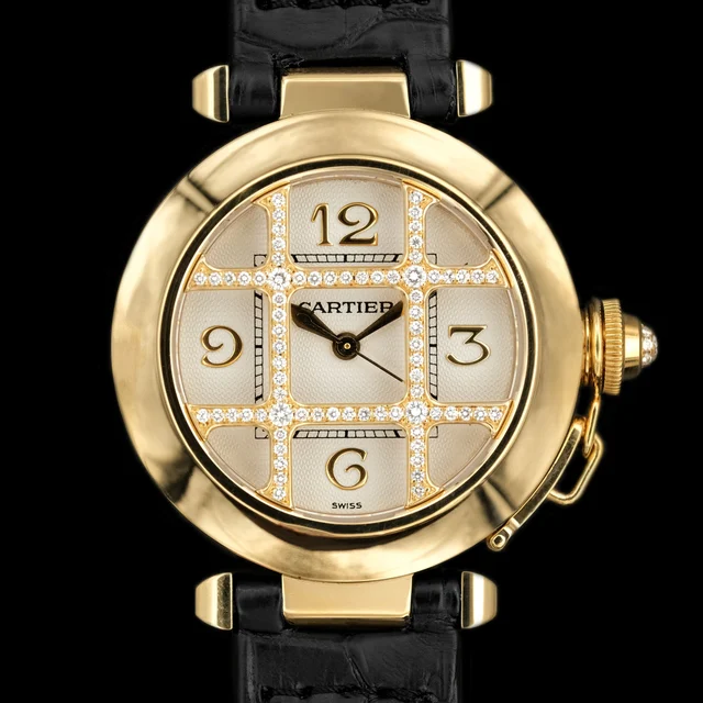 Cartier Pasha Diamond Grille 32mm ref.2397 from 2003 kol saati