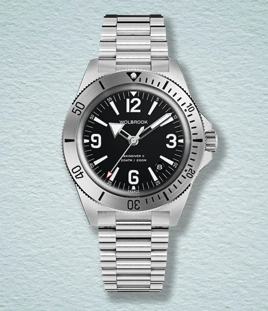 Wolbrook Skindiver 23-S2A-002-3LK-STL-LE1 kol saati