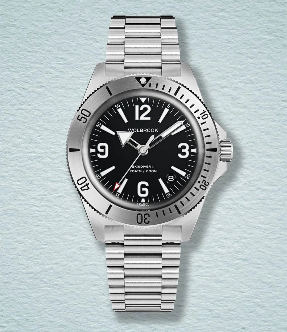 Wolbrook Skindiver 23-S2A-002-3LK-STL-LE1 48 mm kol saati