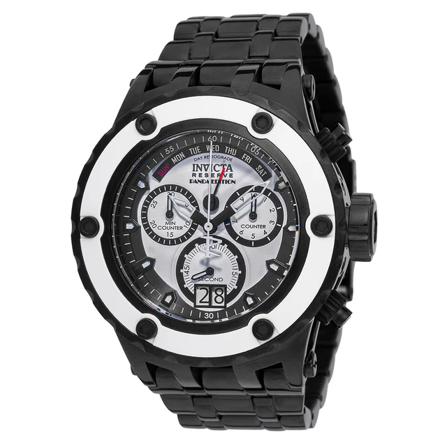Invicta Reserve Panda Swiss Ronda 8040.N Caliber Watch - 52mm, Black (48609) kol saati