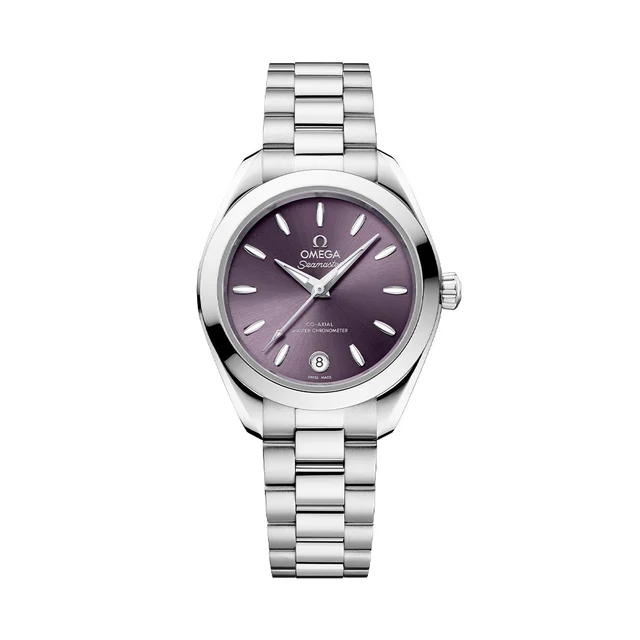 OMEGA Seamaster Aqua Terra 150M 30mm - Purple on Bracelet O22010302010002 kol saati