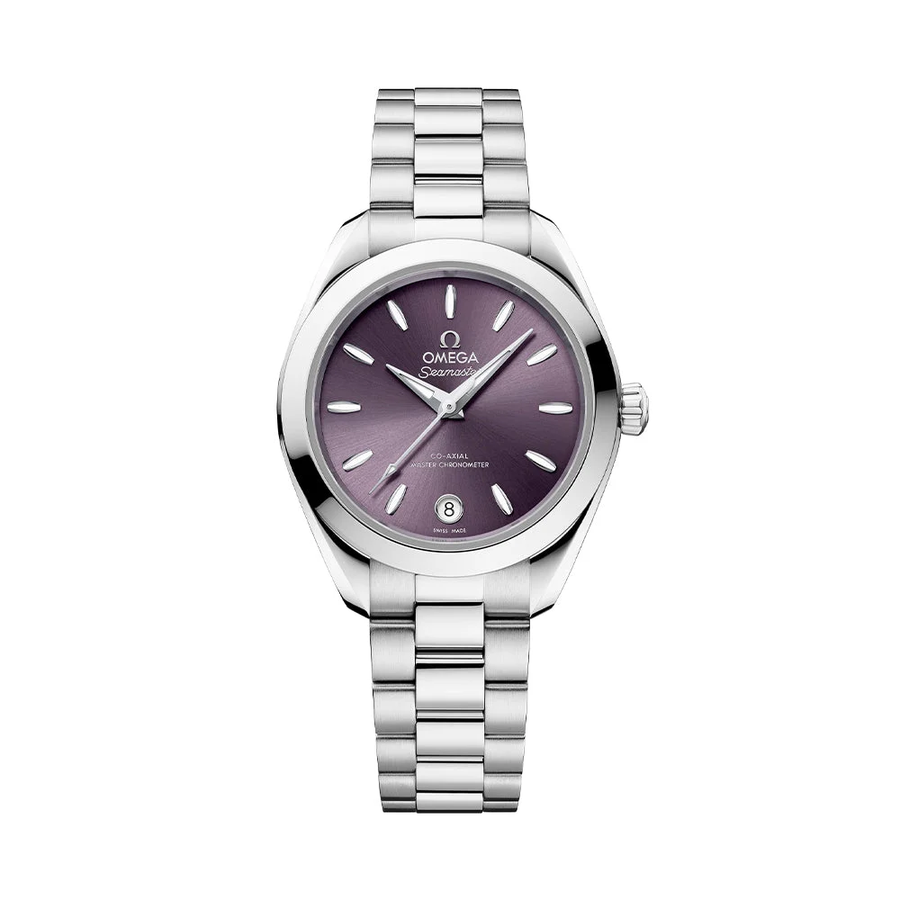 OMEGA Seamaster Aqua Terra 150M 30mm - Purple on Bracelet O22010302010002 30 mm kol saati