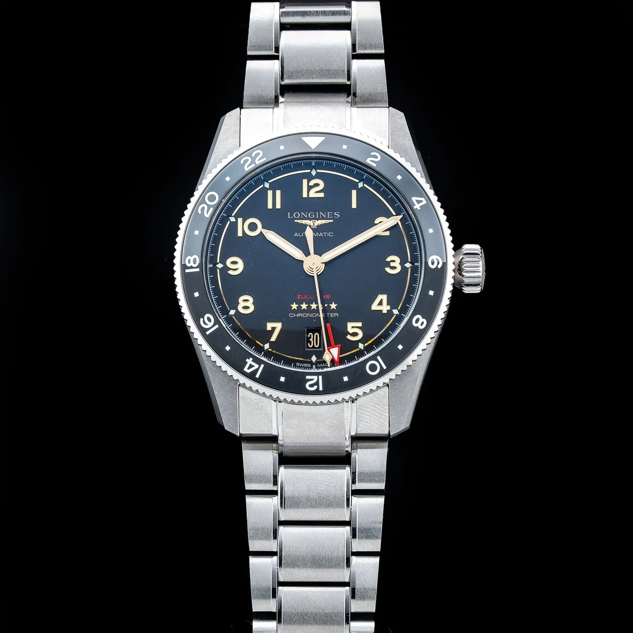 Longines Spirit Anthracite Dial On Bracelet 210009N29867 39 mm kol saati