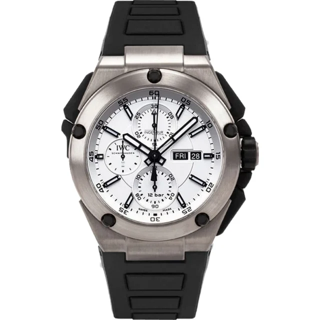 IWC Ingenieur IWC Ingenieur Chronograph Titanium 45mm Silver Dial Watch IW kol saati