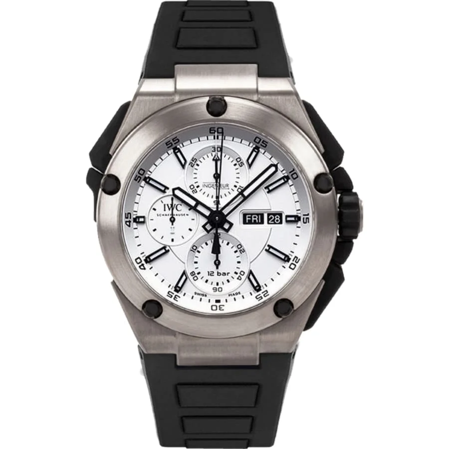 IWC Ingenieur IWC Ingenieur Chronograph Titanium 45mm Silver Dial Watch IW 45 mm kol saati