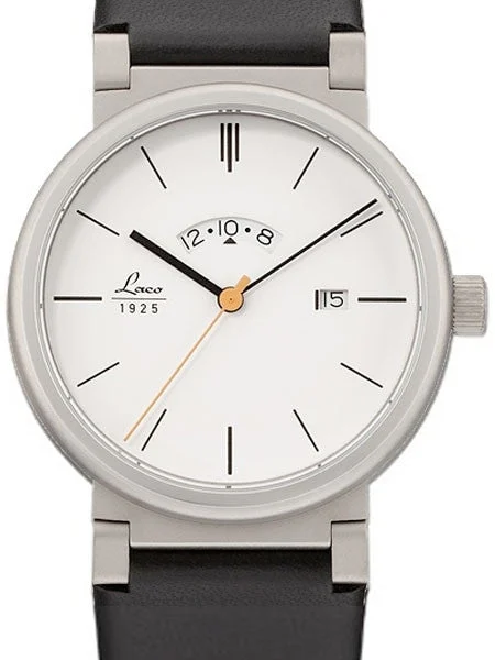 Laco Absolute GMT Quartz Dress Watch with Sapphire Crystal #880202 kol saati