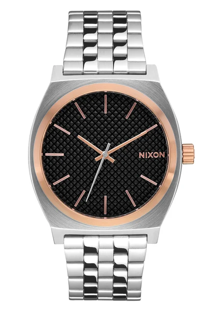 Nixon US Time Teller - Silver / Rose Gold / Black A045-5383-00 kol saati