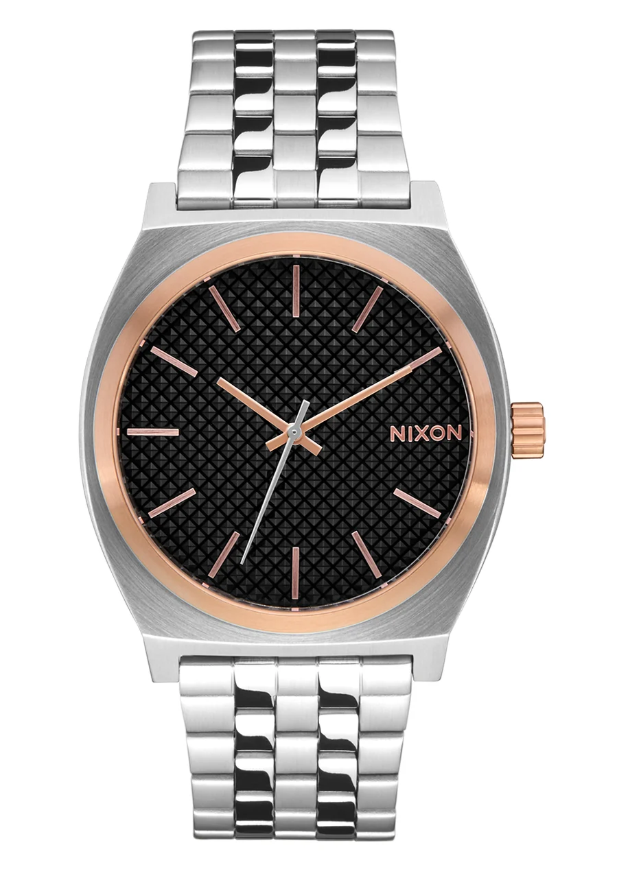 Nixon US Time Teller - Silver / Rose Gold / Black A045-5383-00 37 mm kol saati