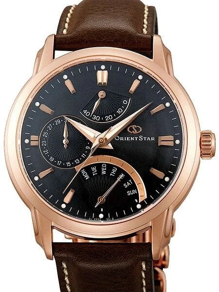 Orient Star Retrograde Day Watch with Date, Power Reserve, Sapphire Crystal #DE00003B kol