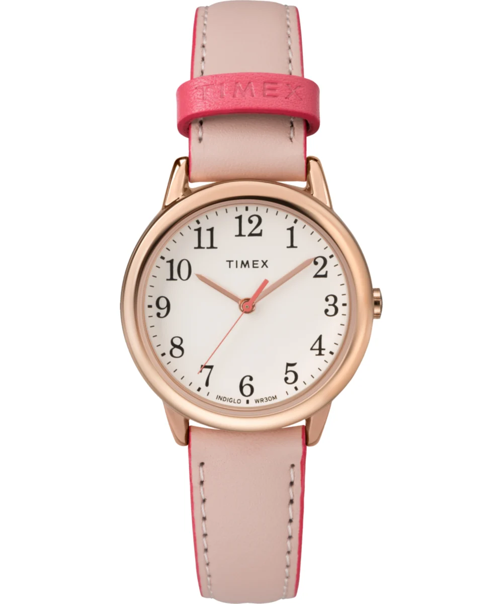 Timex Easy Reader® Color Pop 30mm Leather Strap Watch TW2R62800JT 30 mm kol saati