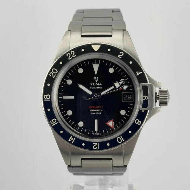 Yema Superman Heritage GMT — 39mm Automatic | Excellent kol saati