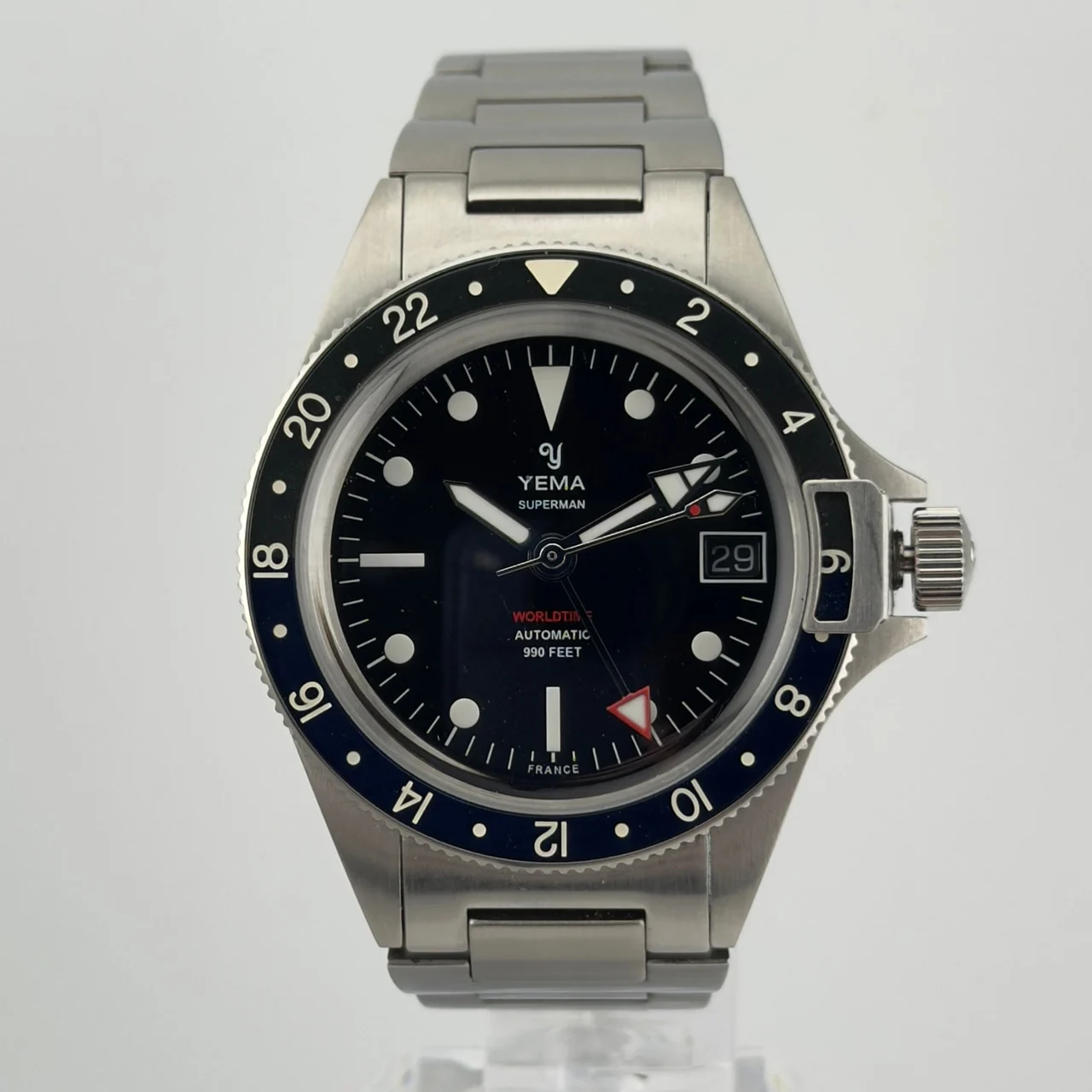Yema Superman Heritage GMT — 39mm Automatic | Excellent 39 mm kol saati