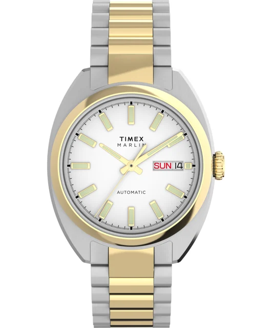 Timex Marlin® Draper Automatic 37mm Stainless Steel Bracelet Watch TW2Y65100 kol saati
