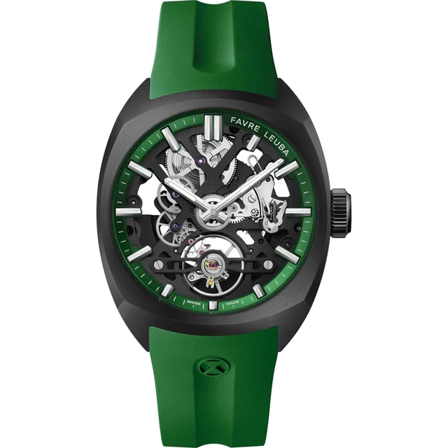 Favre Leuba Chief Skeleton Green 00.20106.105.03.303 kol saati
