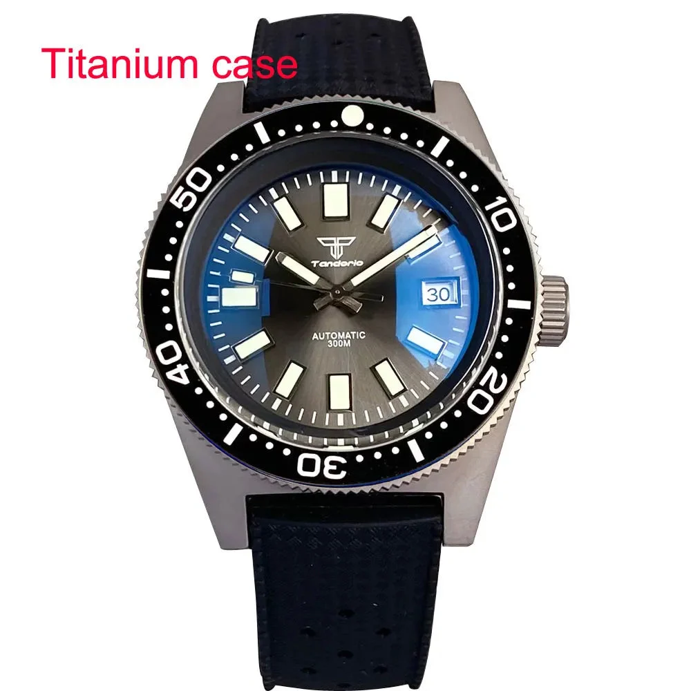 Tandorio Watches Tandorio TD247 Titanium Diving Watch 62MAS NH35A PT5000 41mm AR Domed Sapphire 30Bar 14:100005979#blue sterile watch;5:57000035#PT5000 Movement 41 mm kol saati