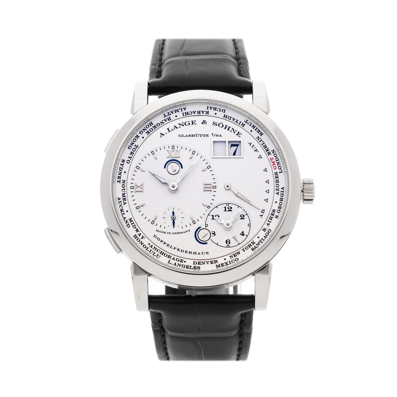 A. Lange & Sohne Lange & Söhne Lange 1 116.039 41.9MM White Gold Silver Di A. Lange & Söhne Lange 1 116.039 41.9MM White Gold Silver Di 42 mm kol saati