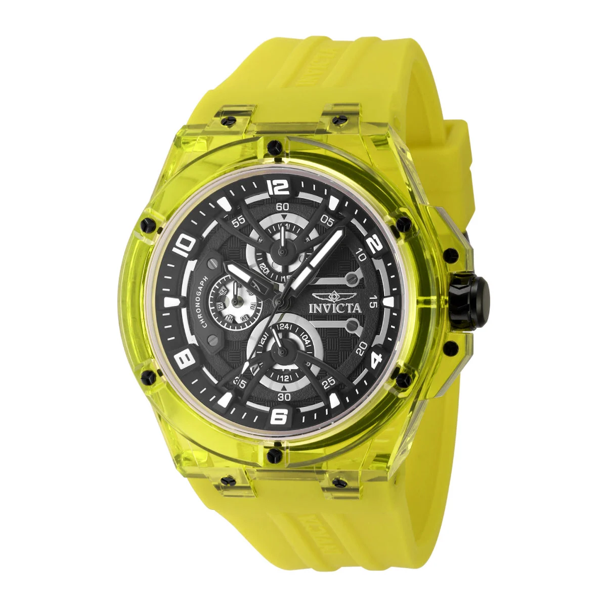 Invicta Racing Saphirex Watch - 46mm. Yellow (48811) 46 mm kol saati