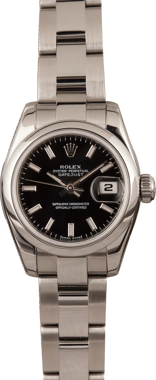 Rolex Datejust 179160 Black Dial T 179160BKSO 26 mm kol saati