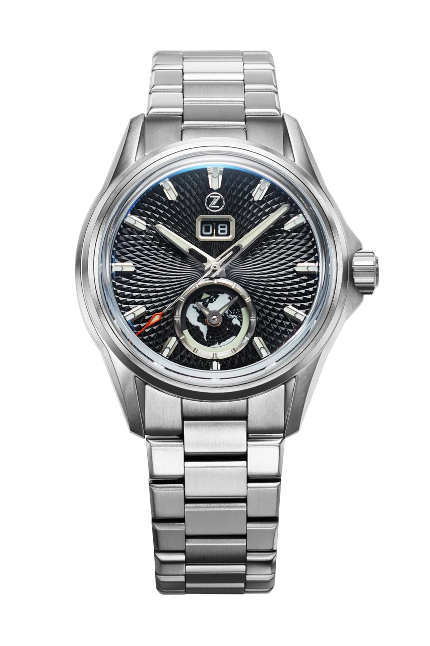 Zelos Spearfish Dual Time Ti 'Gunmetal' 40 mm kol saati