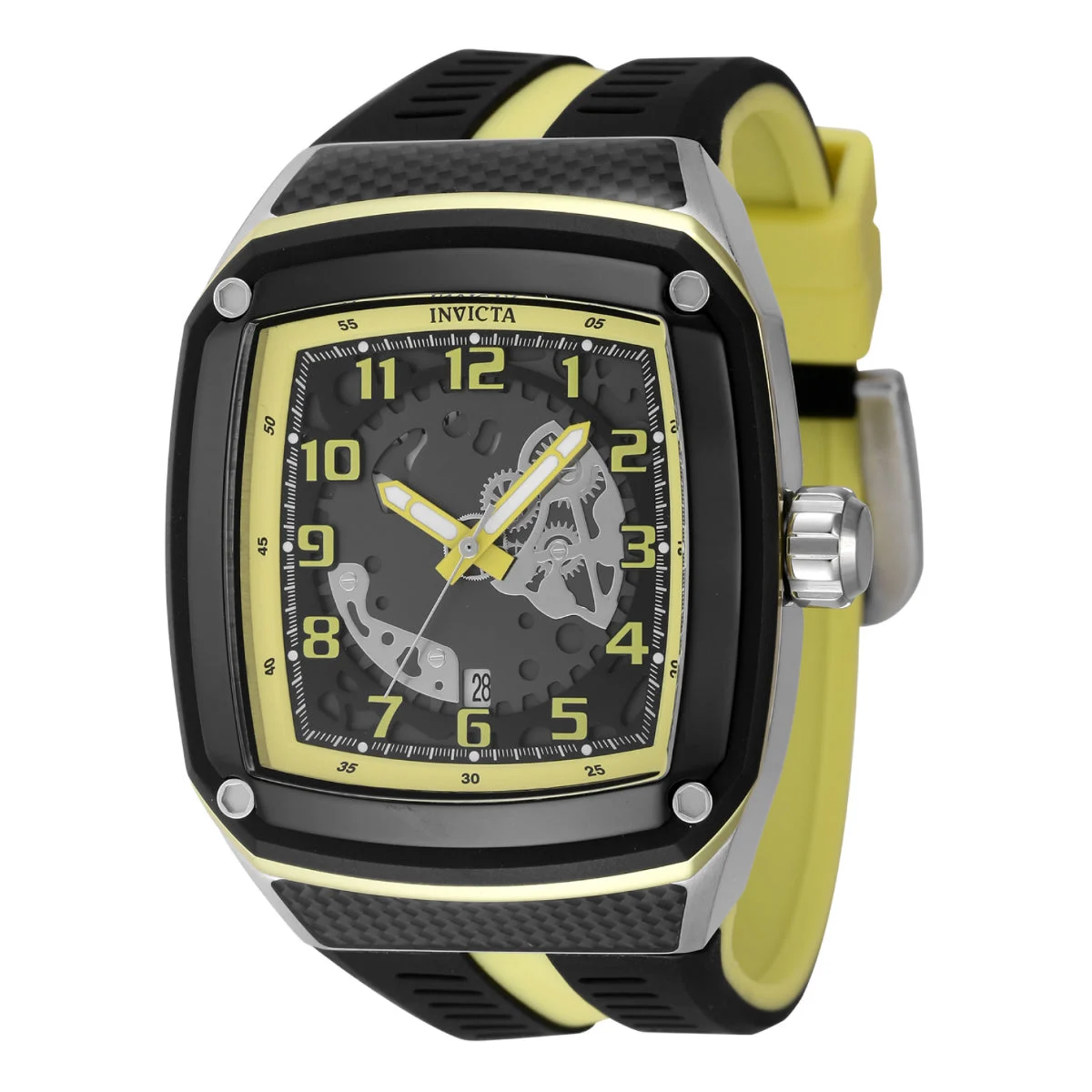 Invicta Open Box Racing Watch - 45.5mm. Yellow. Black (AIC-48070) 45.5 mm kol saati