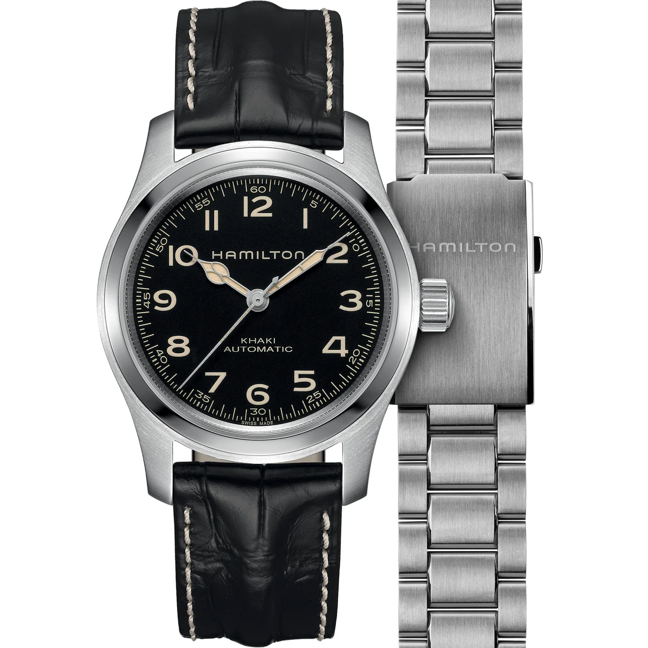 Hamilton Khaki Field Murph Auto 42mm Bracelet Bundle H70605732 42 mm kol saati