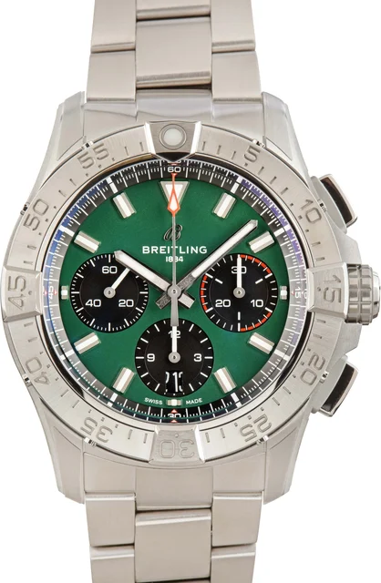 Breitling Avenger B01 Chronograph 42 Green Dial Stainless Steel AB0146101L1A1 kol saati