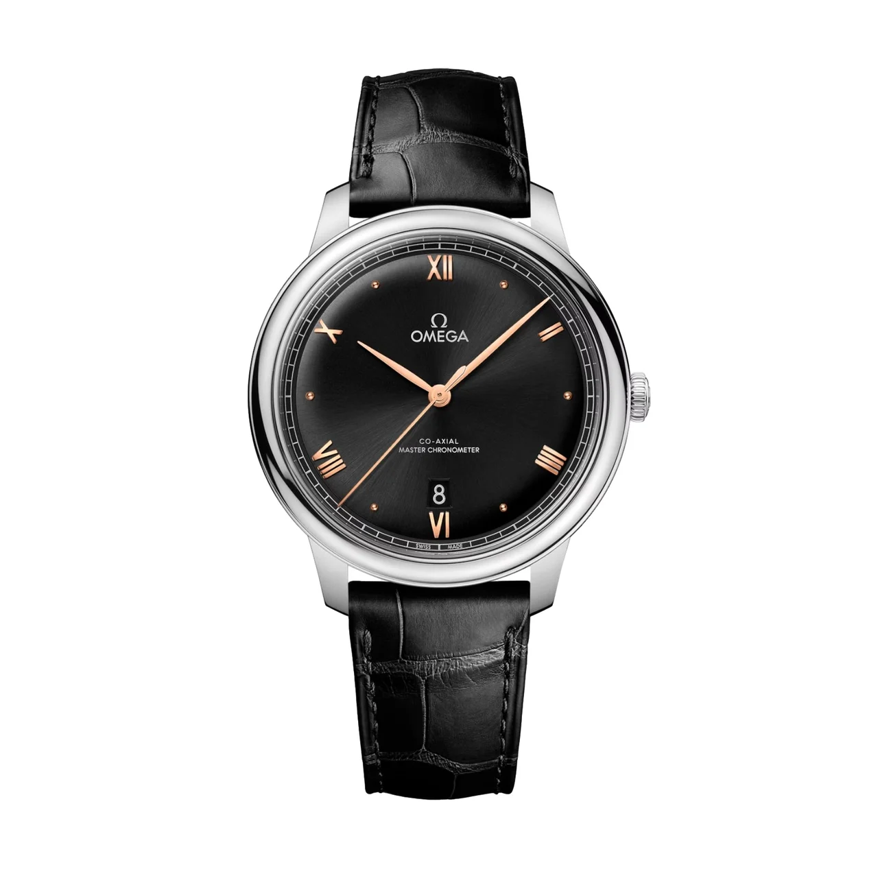 OMEGA Ville Prestige 40mm - Black on Leather Strap O43413402001001 40 mm kol saati