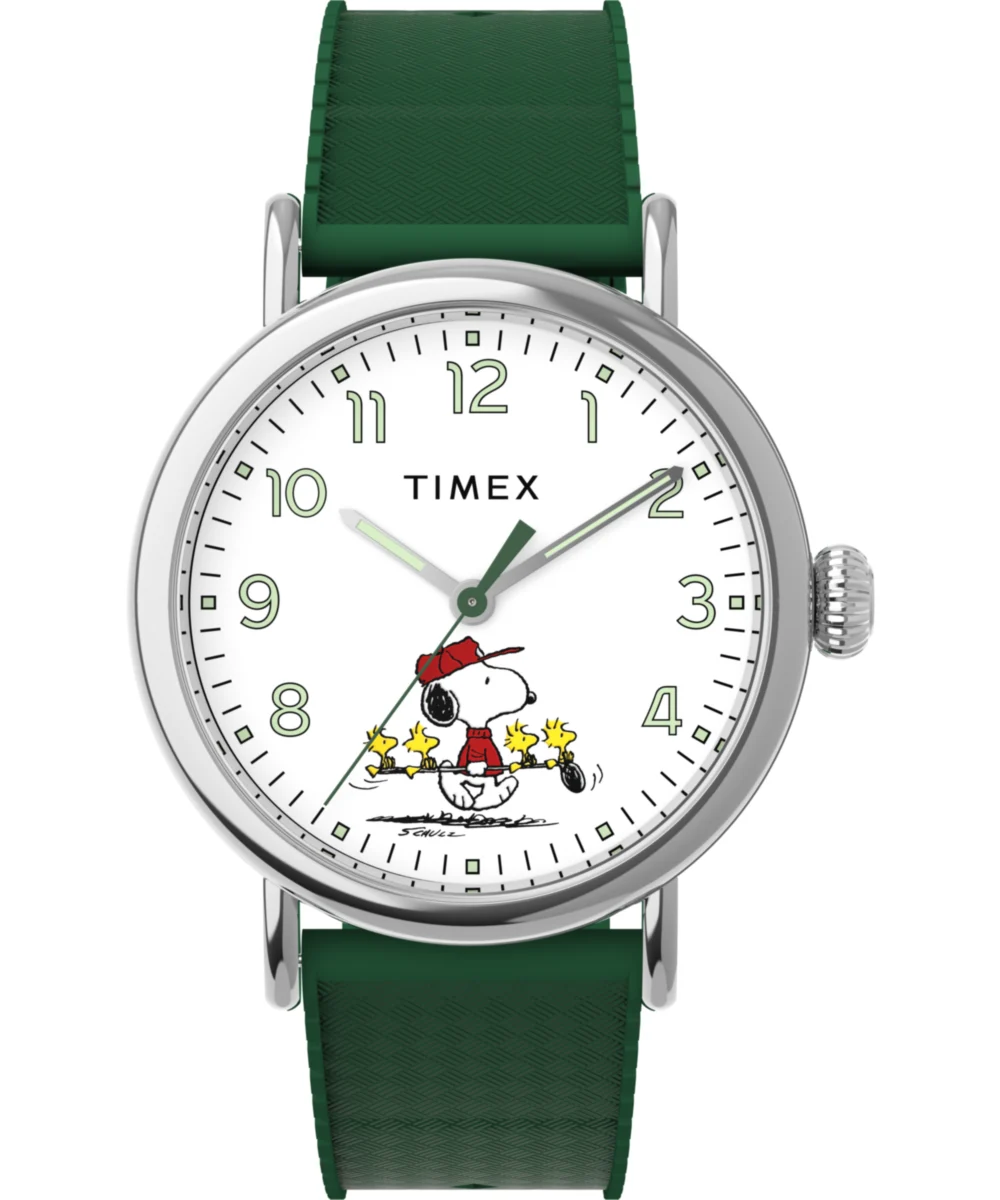 Timex Peanuts® x Standard Golf 40mm Synthetic Rubber Strap Watch TW2W78900 40 mm kol saati