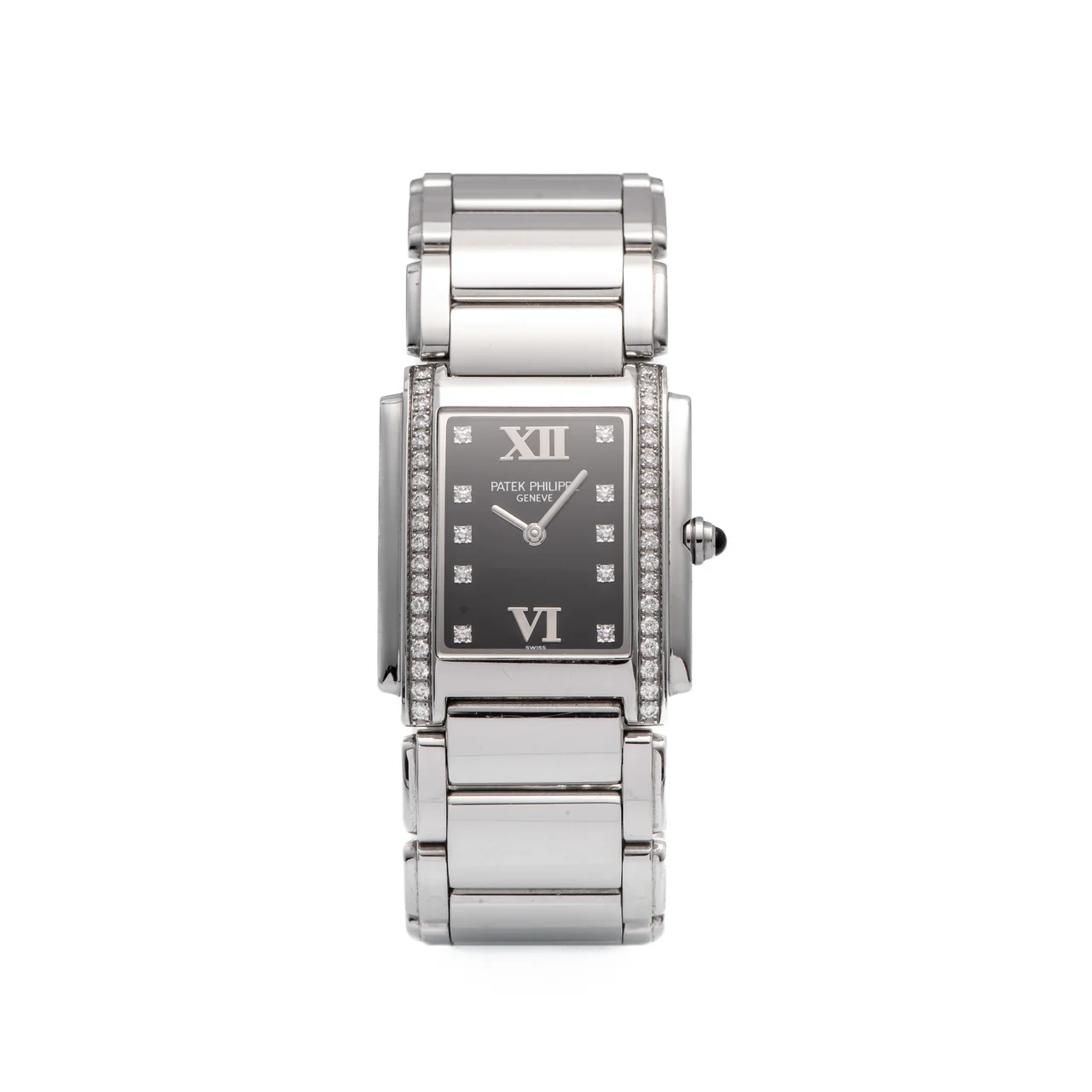 Patek Philippe Ref. 4910/010, Twenty-Four, Diamond and steel kol saati