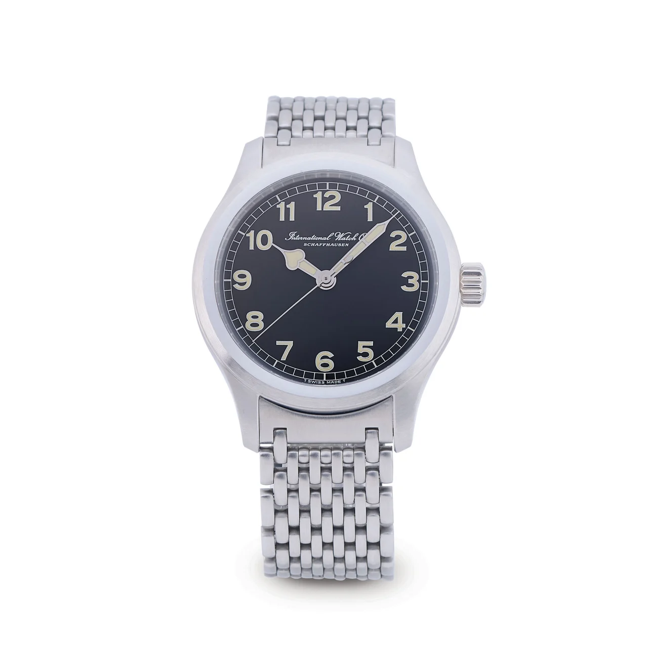 IWC IWC, REF. 3241.009, PILOT MARK XII, SPECIAL ASIAN LIMITED EDITION WITH BLACK MARK IX DIAL, PLATINUM kol saati