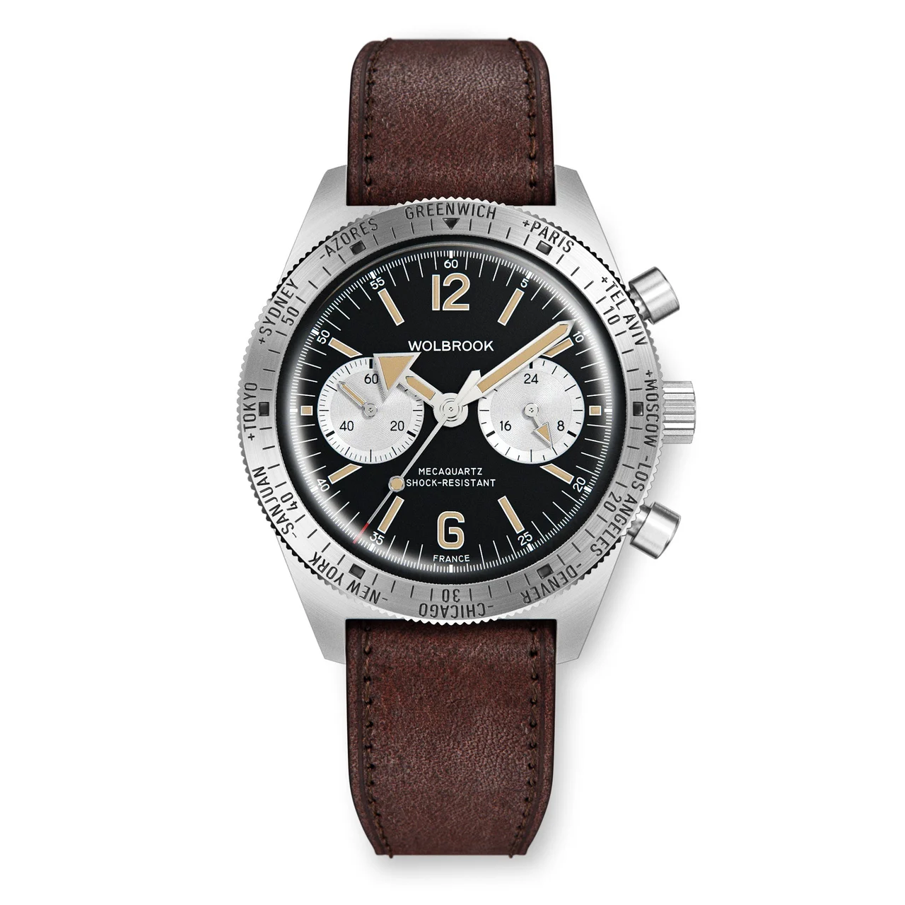 Wolbrook 24-SWCM-093-LR3-BRN-X15 48 mm kol saati