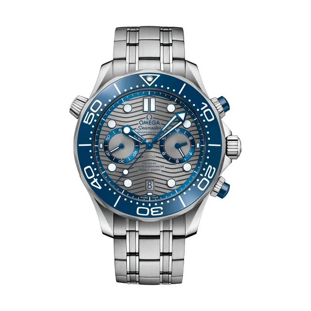 OMEGA Seamaster Diver 300M 44mm - Grey Dial w/ Blue Bezel on Bracelet O21030445106001 kol