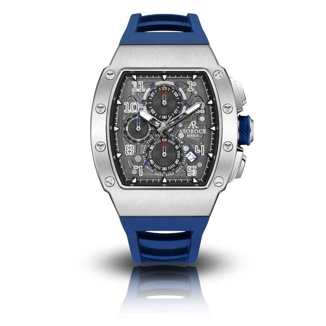 ASOROCK WATCHES Silver/Blue Motorsport GT kol saati