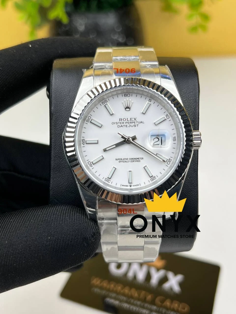 Rolex Date just Oyster White Dial 41mm – Automatic Movement 41 mm kol saati