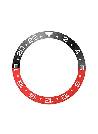 ST-Mods GMT Style Ceramic Bezel Insert Black/Red (Coke) GMTBLKRED/SM/39 kol saati